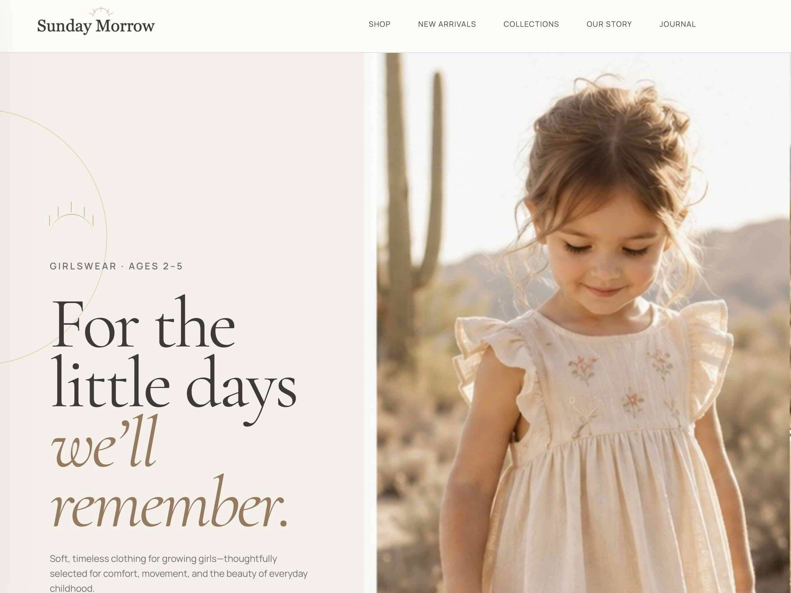Sunday Morrow kids fashion project